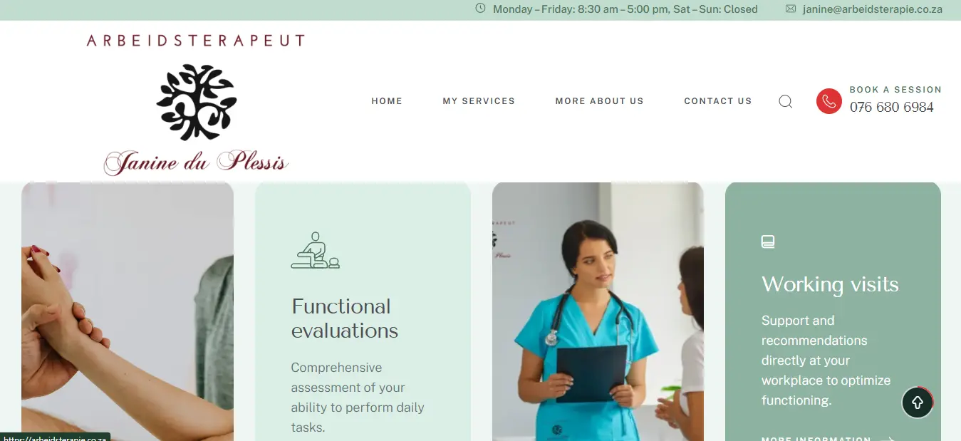 Arbeidsterapie website